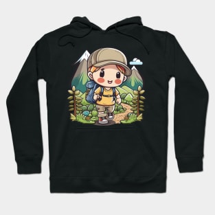 This kawaii boy is a hiking pro Hoodie